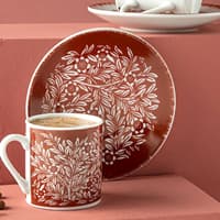 ست قهوه خوری ۲ نفره انگلیش هوم فلوری 80 میلی زرشکی