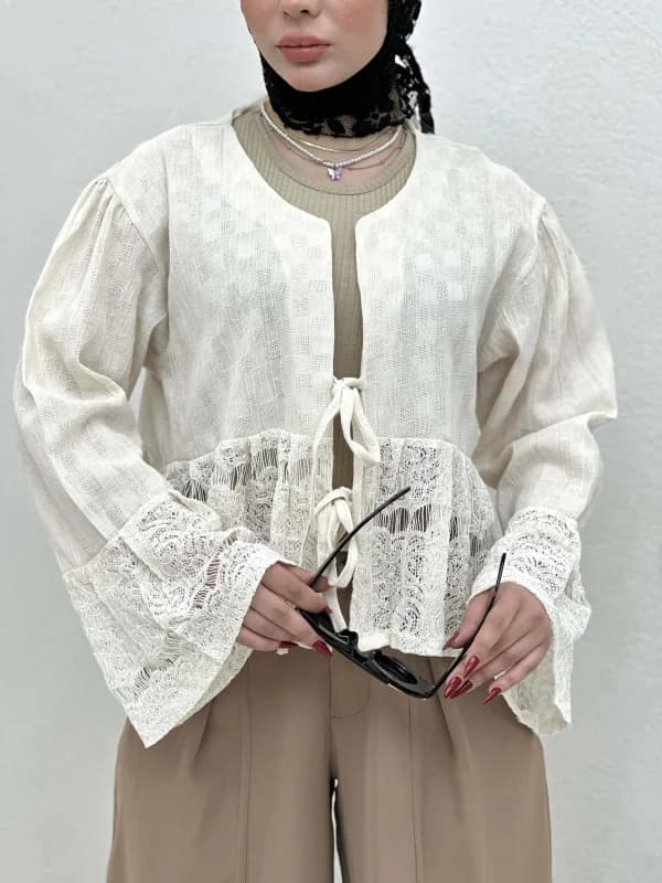 کت لینن پایین گیپور b