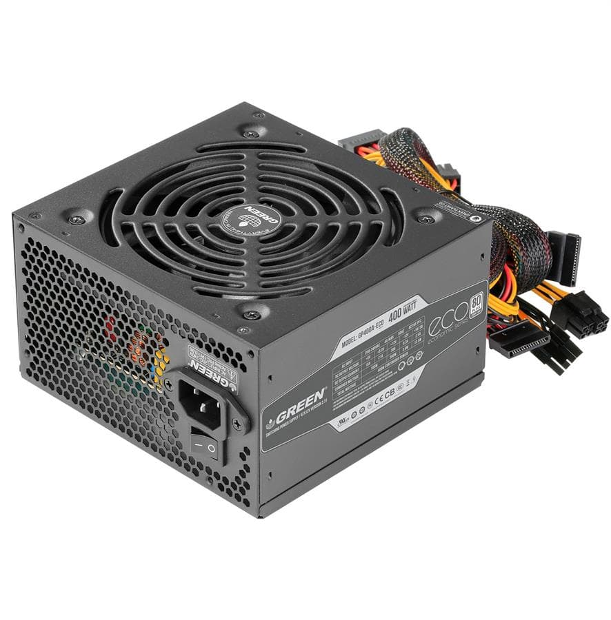 منبع تغذیه کامپیوتر گرین مدل GP400A-ECO 80 Plus توان 400 وات