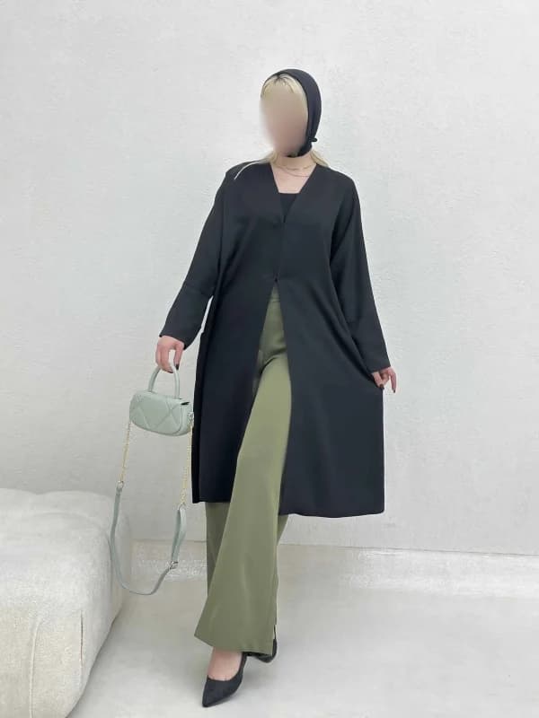 مانتو کرپ مجلسی غزن دار