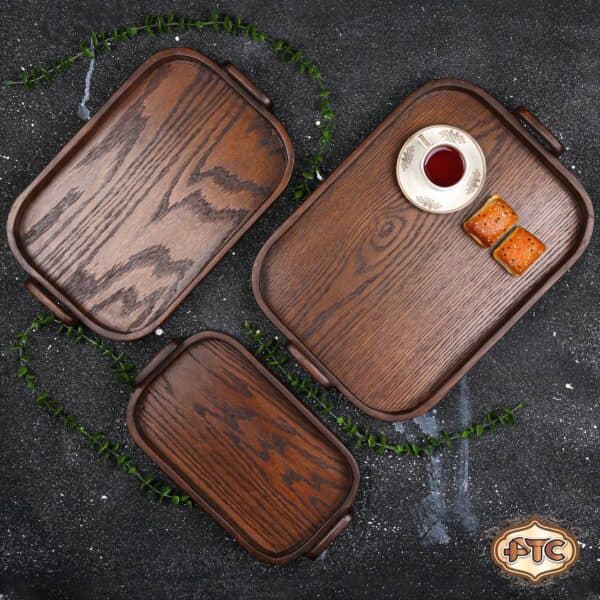 سینی چوبی دسته دار PTC