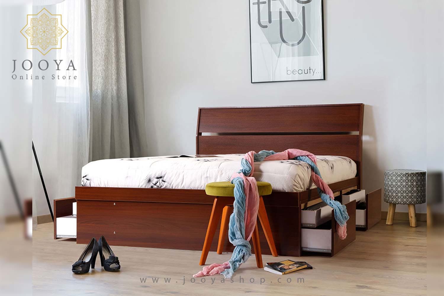 تخت خواب دو نفره مدرن سبلان