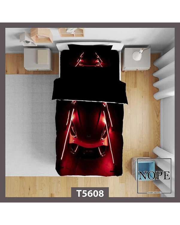 روتختی کودک یک نفره 5 تکه نوپه هوم Nopehome طرح جلوی ماشین کد T5608