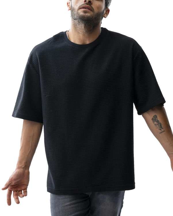 تی شرت مردانه مشکی آر ان اس RNS کد 12022394