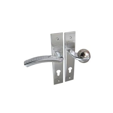 دستگیره پلاک آهنی مناسب درب چوبی کروم مات 3624 مدل راهین کلون