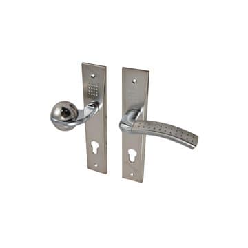 دستگیره پلاک سربی مدل 3624 آپارتمانی چپ کروم براق راهین کلون