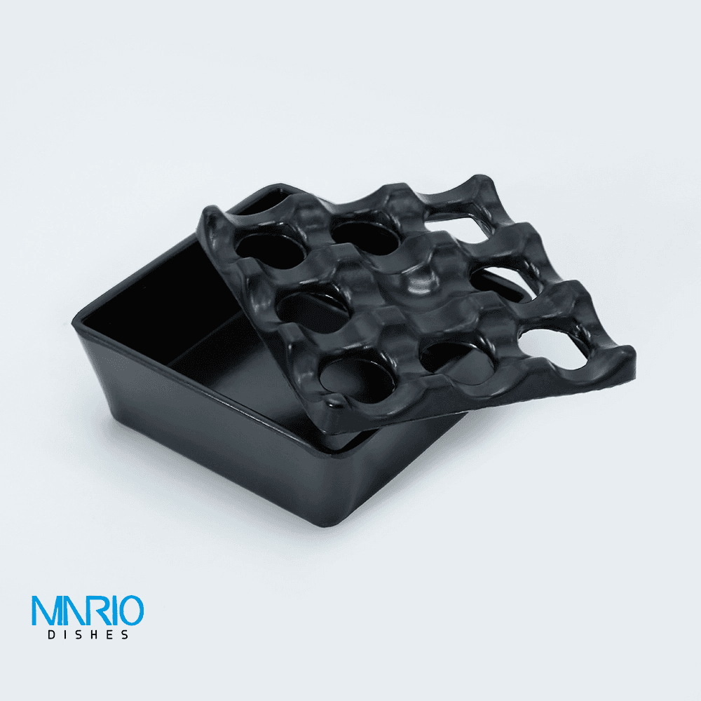 زیر سیگاری مربع درب دار ملامین