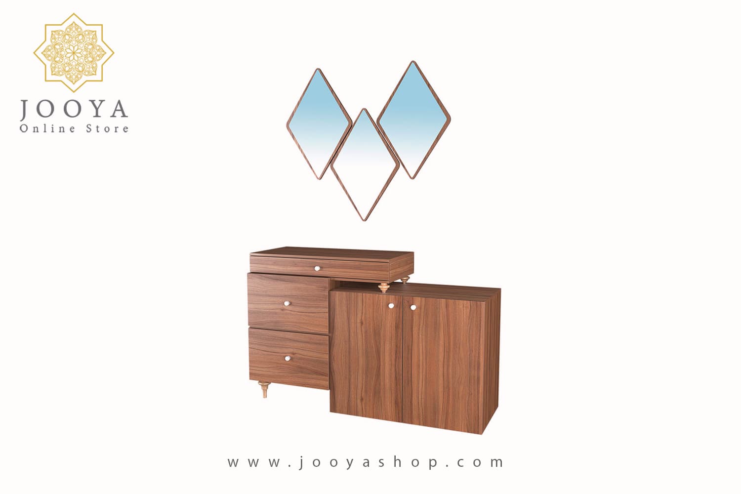 میز آرایش مدرن متحرک با آینه دیواری شارمین مدل TM 144