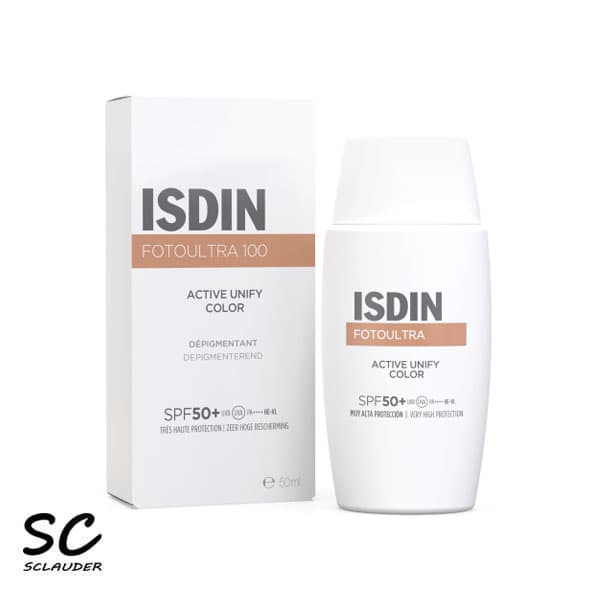 کرم ضد آفتاب ضد لک مدل اکتیو یونیفای ایزدین رنگی Active Unify Color حجم 50 میل