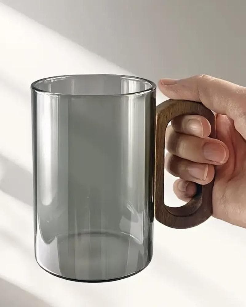 لیوان دسته چوبی کد 24677