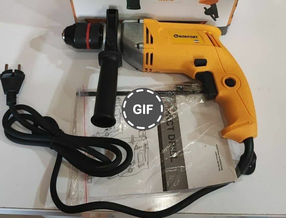 دریل ۱۳ چکشی اتومات نیم تنه فلزی راکفورت مدل 1200