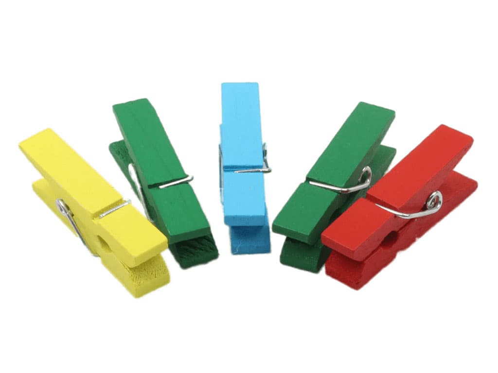 گیره چوبی رنگی (5 عددی)