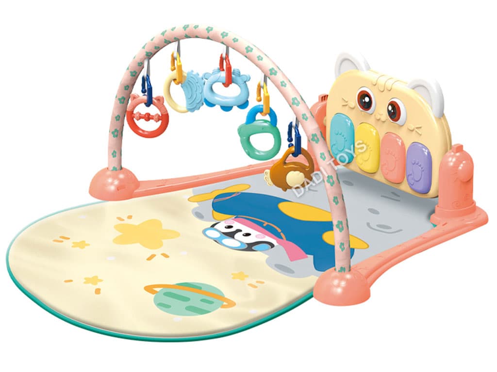 تشک بازی موزیکال نوزادی دارای پیانو طرح گربه