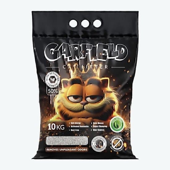 خرید خاک گربه گارفیلد 50 درصد کربن 10 کیلوگرم