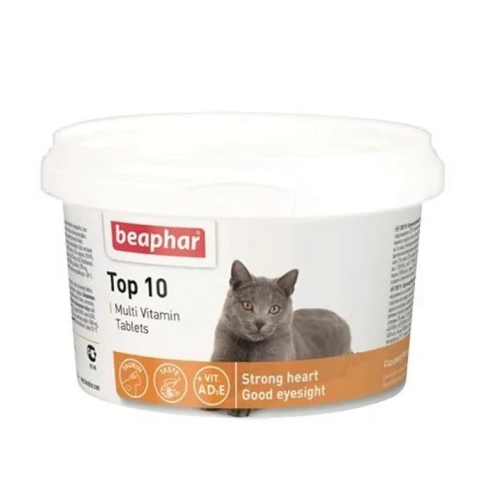 قرص مولتی ویتامین گربه بیفار مدل تاپ تن تعداد 180 عددی