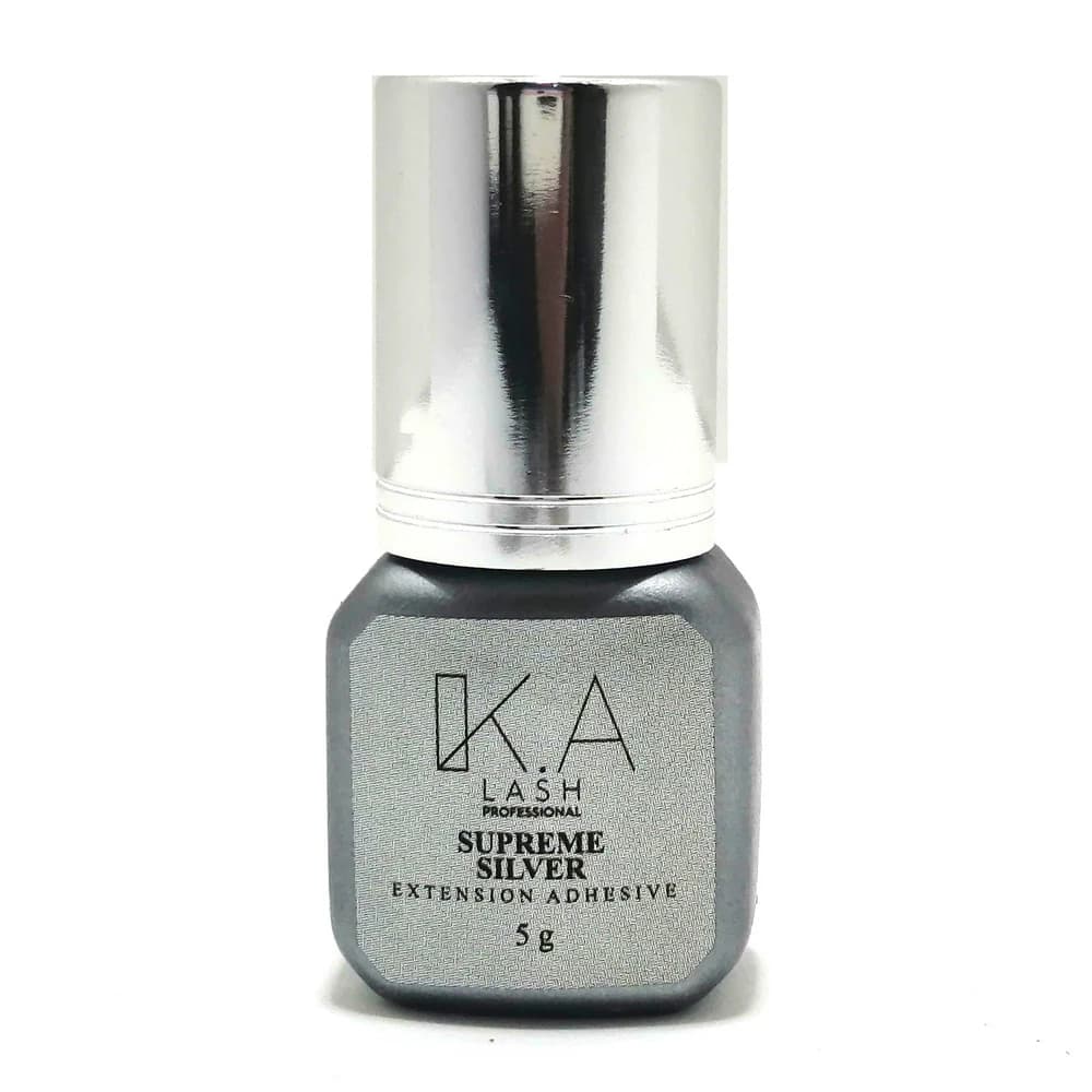 چسب مژه کاشت دائم 5 گرمی گازدار نقره ای مدل سوپریم سیلور کی لش KLASH