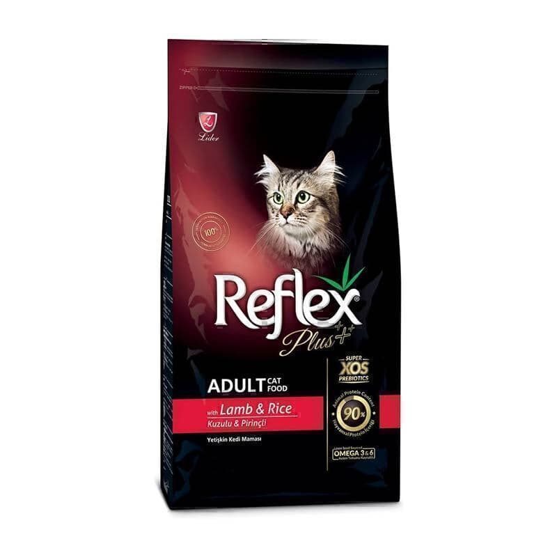 غذای خشک گربه بالغ رفلکس پلاس مدل بره و برنج وزن ۱.۵ کیلوگرم