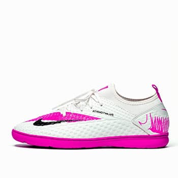 کفش فوتسال نایک فانتوم جورابی سفید صورتی