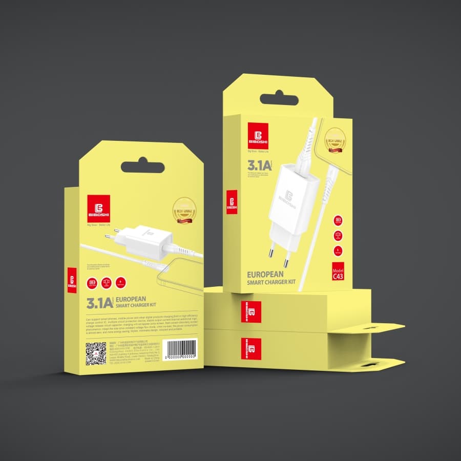 شارژر دیواری 3.1 آمپر بیبوشی مدل Biboshi 3.1A USB Wall Charger C43