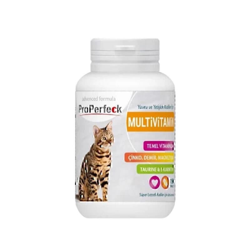 قرص مولتی ویتامین گربه پروپرفک Properfeck Cat Multivitamin Tablet بسته 150 عددی