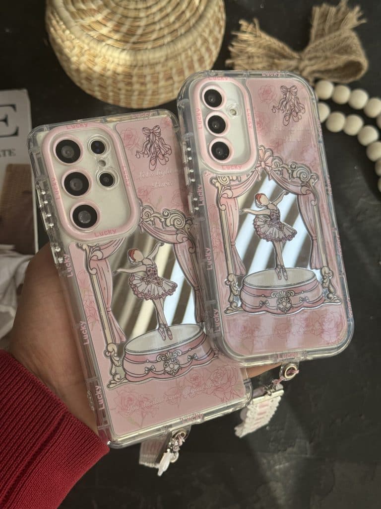 قاب موبایل سامسونگ دختر بالرین جعبه موزیکال بند ست - کد (۵۵۱۹۴)