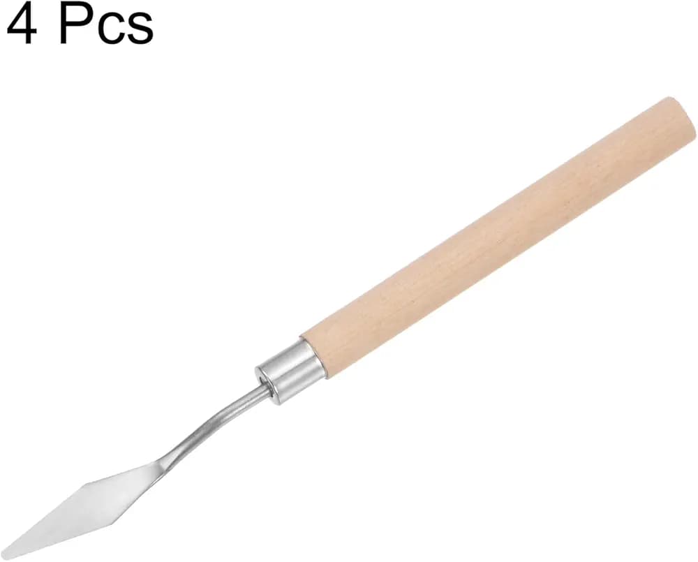 قلم انواع کاشت ناخن دسته چوبی مدل کمچه دم باریک