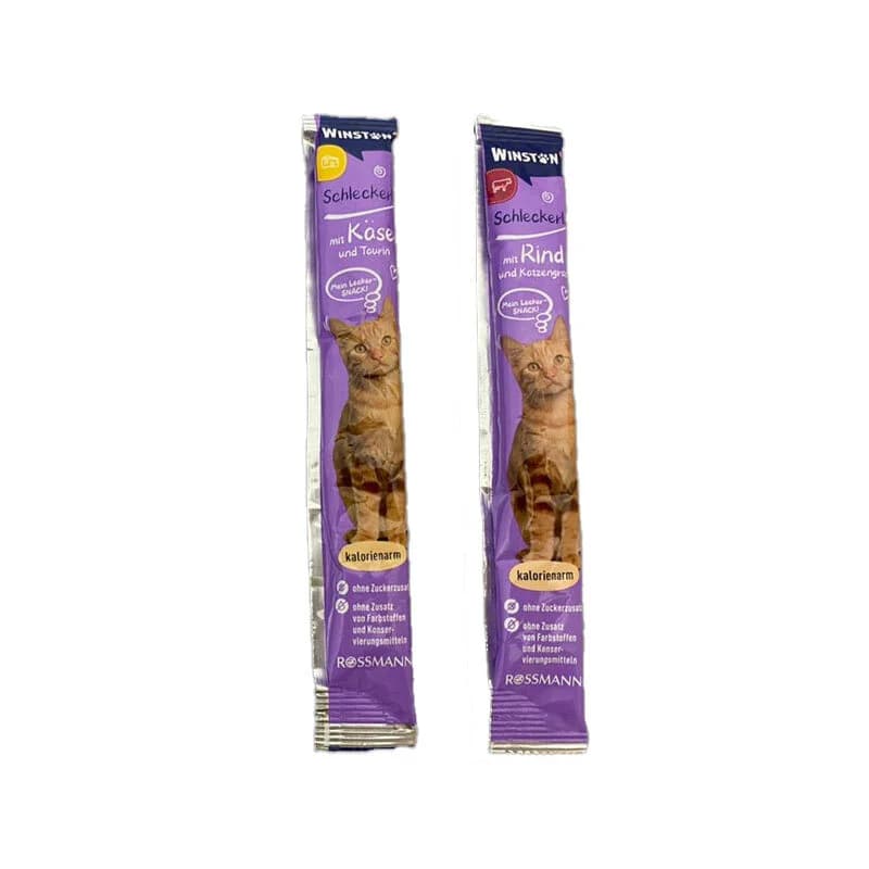 بستنی گربه با طعم گوشت و پنیر وینستون Winston Beef & Cheese وزن 15 گرم