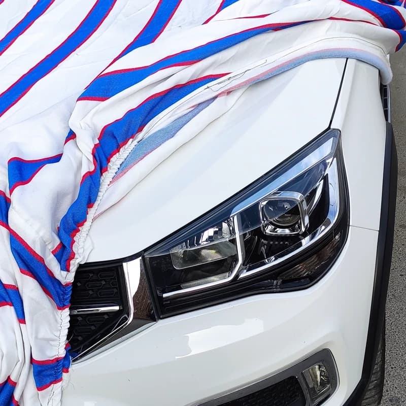 چادر ماشین پشت پنبه خارجی درجه یک با قلاب و کش مناسب خودرو هایما، لیفان، ایکس 33، تیگو5، فیدیلیتی، جک s5،