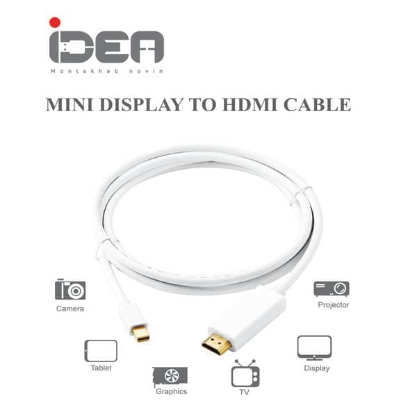تبدیل minidisplay به hdmi کابلی idea minidisplay to hdmi 1.8