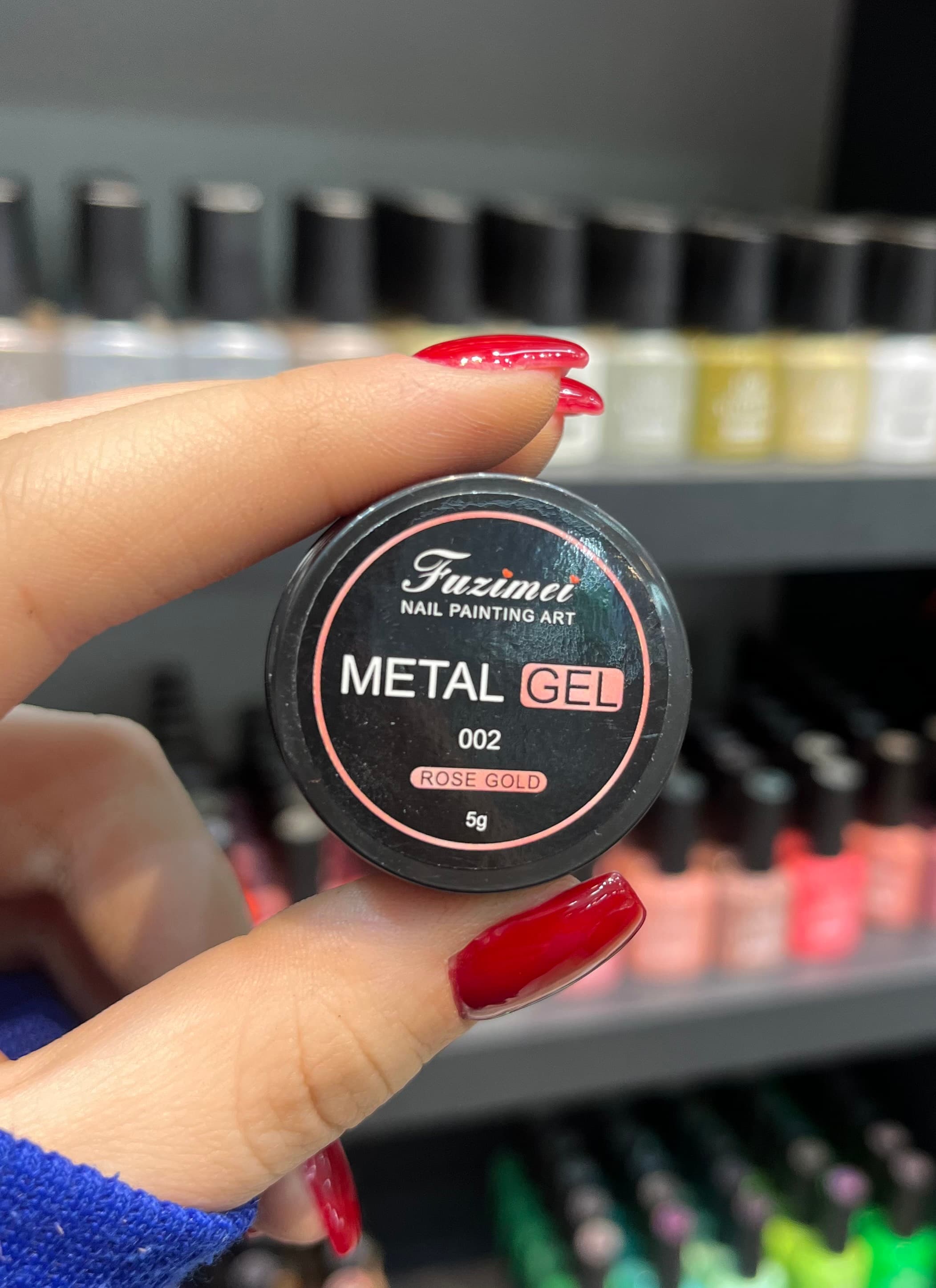 متال ژل طراحی ناخن 5 گرمی فوزی می Fuzimei رنگ برنزی