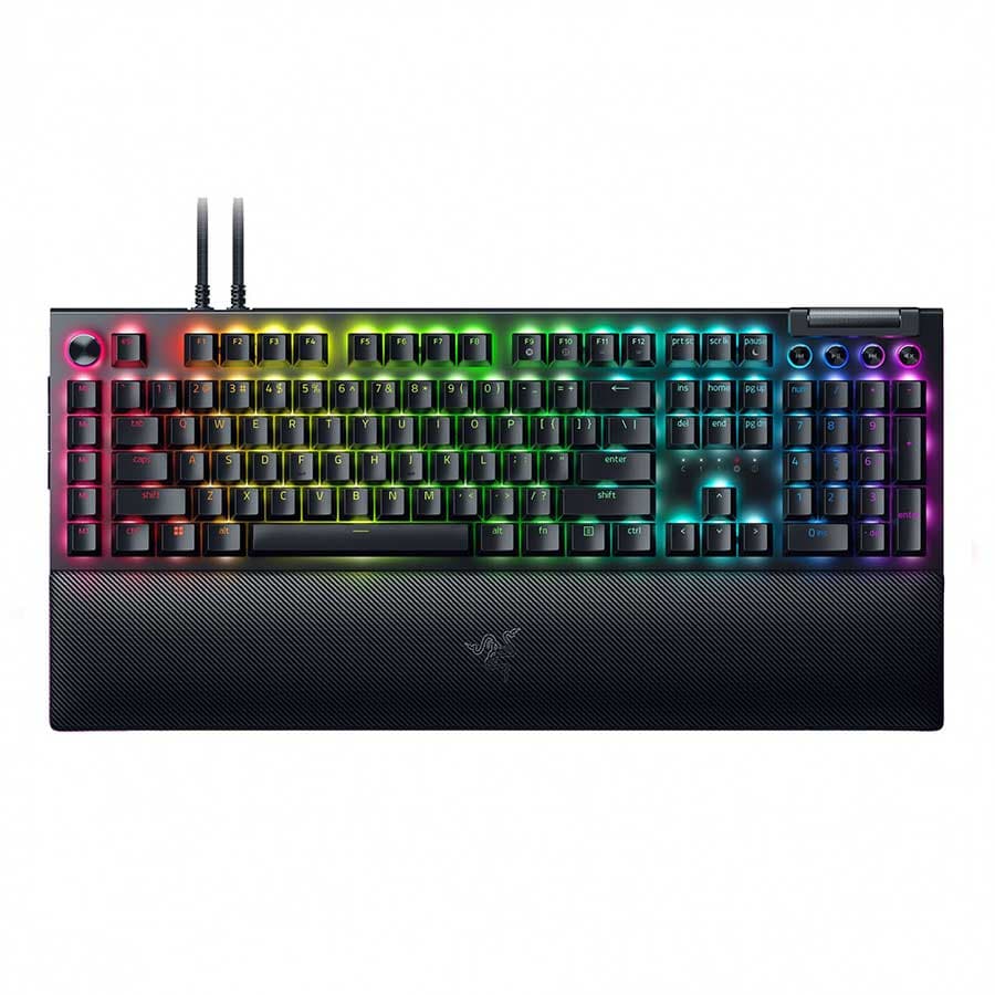 کیبورد گیمینگ ریزر مدل BLACKWIDOW V4 PRO GREEN SWITCH