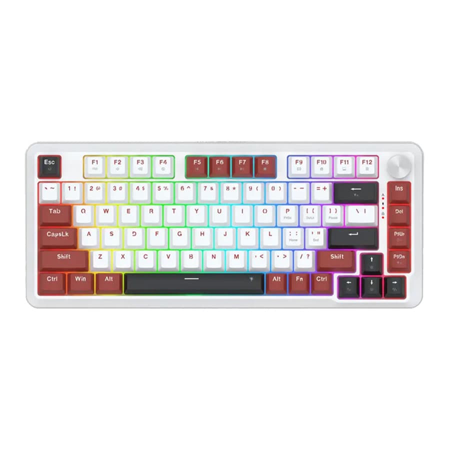 کیبورد Redragon K721 Stormhunter - White Red Black