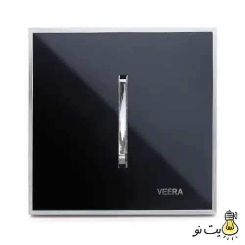 کلید یک پل ویرا مدل شهاب مشکی زه نقره ای