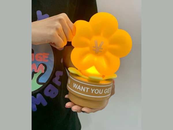 چراغ خواب فانتزی شارژی رومیزی Creative rich night light rechargeable pat lamp children's timed soft YQH-01