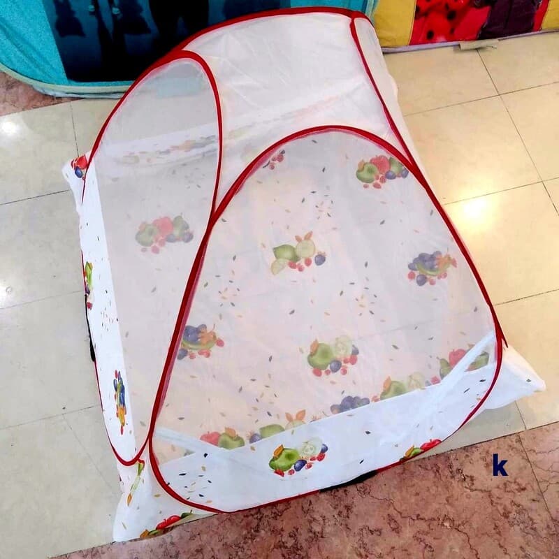 پشه بندفنری کودک تورحریرریزبافت