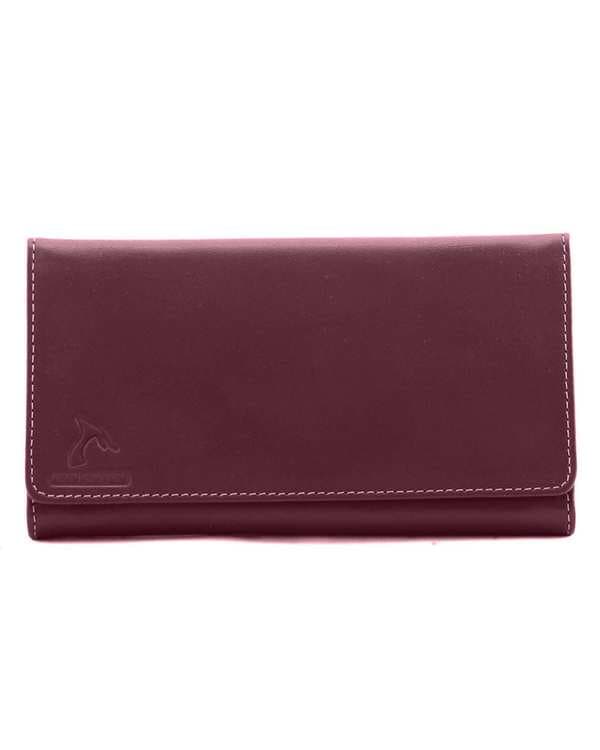 کیف پول چرم زنانه زرشکی چرم بارز Charm Barez مدل DM23.1