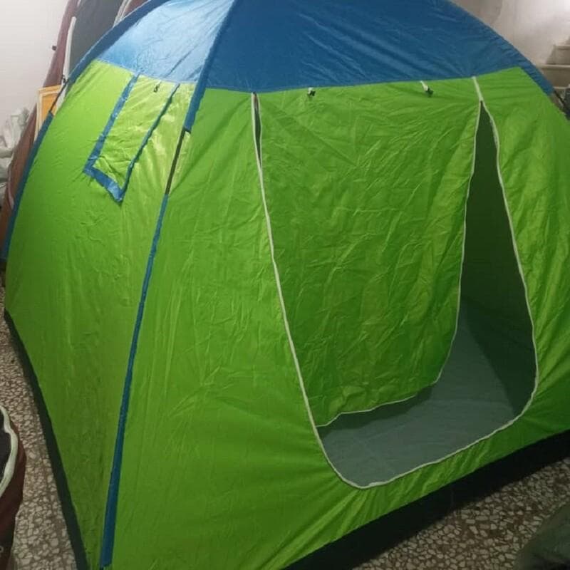 چادر 8 نفره عصایی یا میله ای مخصوص کوهنوردی و یا مسافرت ( کاملا ضد آب و مخصوص 4 تا 5 نفر خواب )