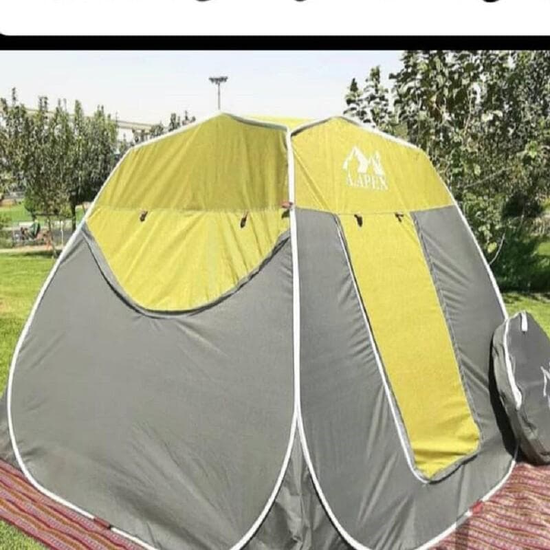 چادر مسافرتی 8 نفره مکعبی اسکلتی (ضد آب و سقف عریض و فضای داخلی بزرگ و جنس برنو برزنتی)