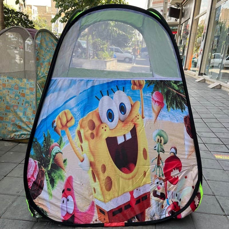 چادرمسافرتی کودک چادربچه سیسمونی باب اسفنجی پاتریک خیمه کلبه تیشرت شلوار کد1