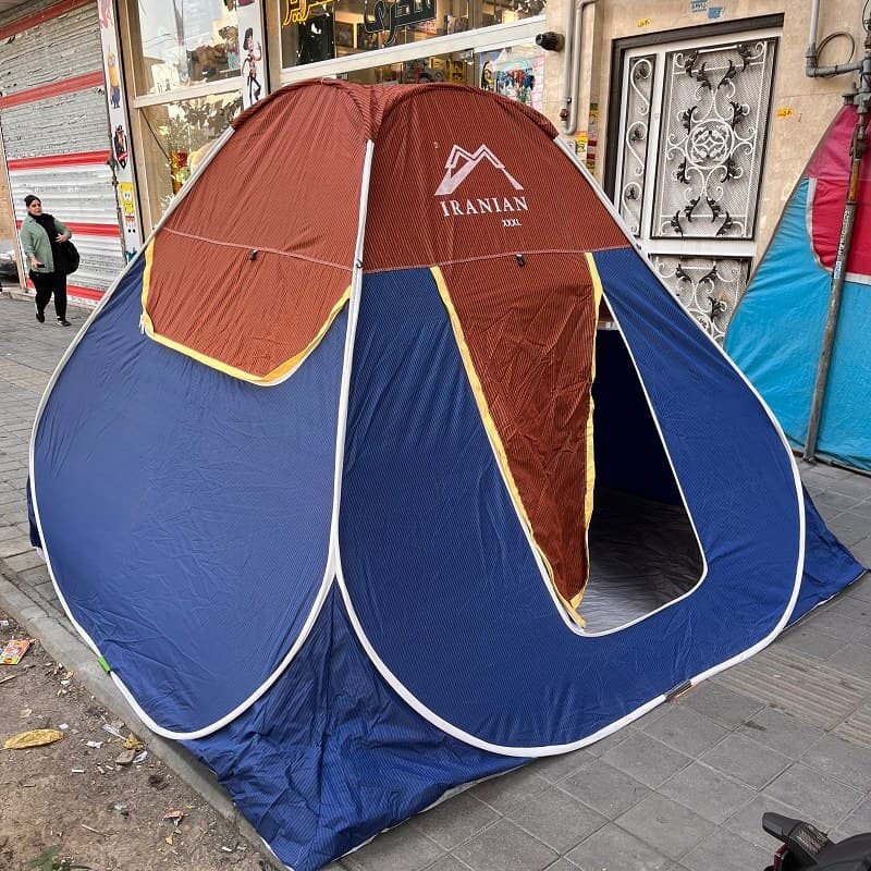 چادر مسافرتی 12 نفره فنری جنس برنو با ارتفاع بلند و کف ضخیم سایز بزرگ مناسب ماشین سفر کمپ آفرود جنگل کد2