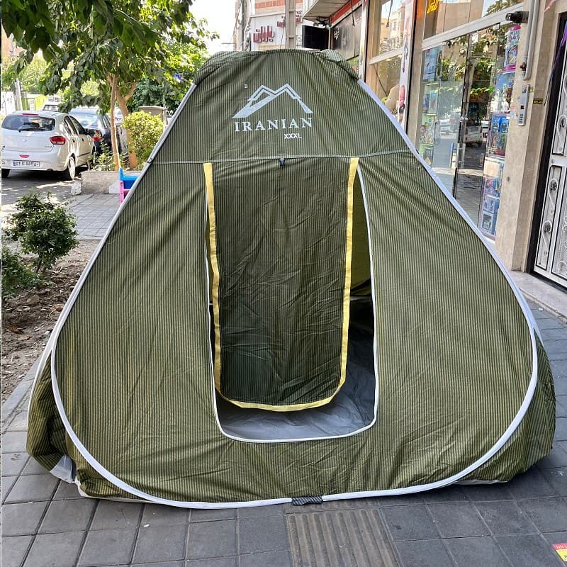 چادر 12 نفره مسافرتی مدل فنری جنس ضخیم برنو با ارتفاع بلند و کف ضخیم کد8