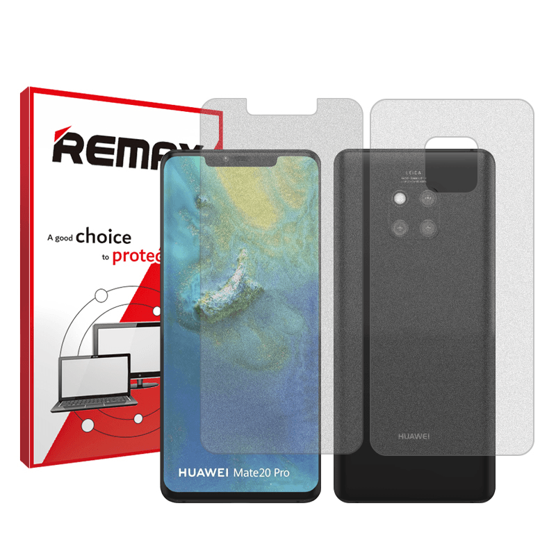 گلس گوشی مات هوآوی Mate 20 Pro ریمکس مدل Resistant به همراه محافظ پشت گوشی