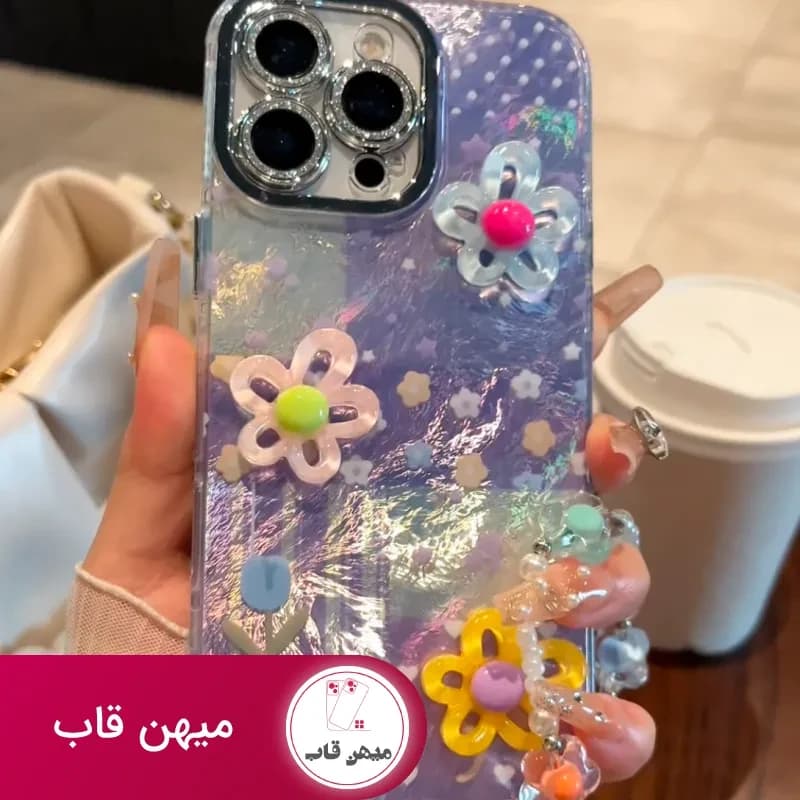 قاب گوشی گلهای پاستیلی رنگی - کد (۱۱۰۹۳۸)