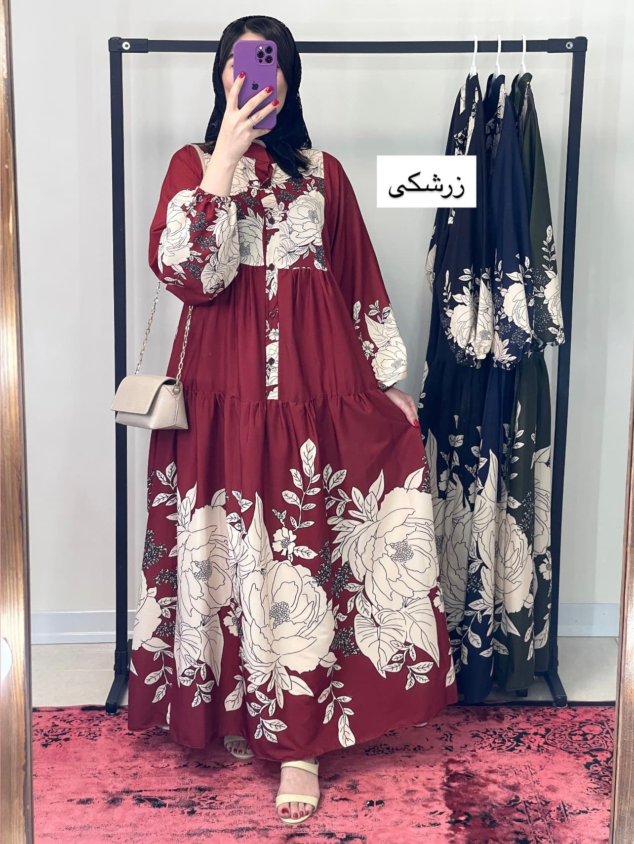 پیراهن بلند طرح نسترن