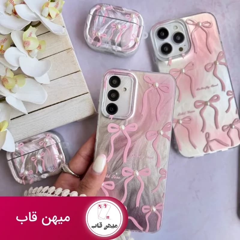 قاب گوشی دخترانه Pink Ribbon - کد (۱۱۰۰۲۵)