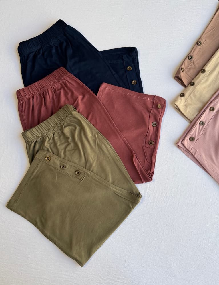 شلوارک دمپا دکمه شمیم کد 9060