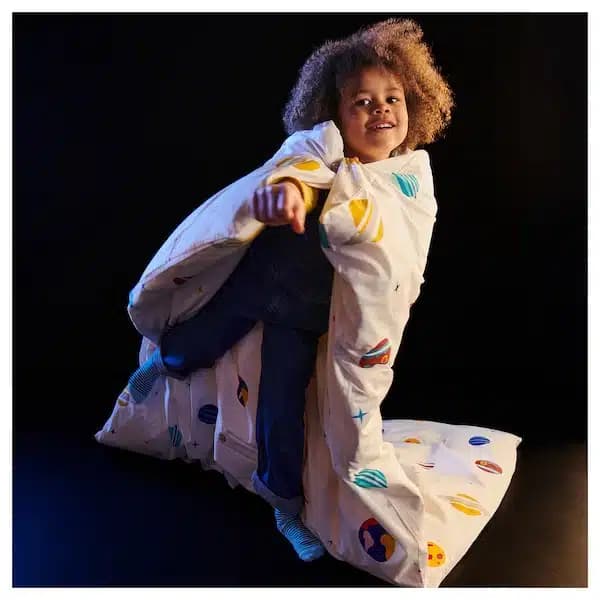 لحاف و روبالشی کودک طرح فضایی ایکیا AFTONSPARV