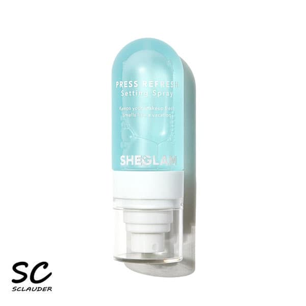 اسپری فیکساتور آرایش شیگلم Sheglam مدل پرس ریفرش آبی Press Refresh حجم 55 میلی لیتر