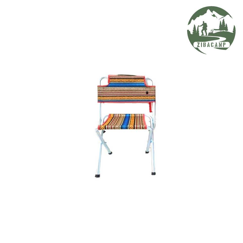 صندلی کمپینگ تاشو مسافرتی ضربدری پشت دار لوله ۲۵