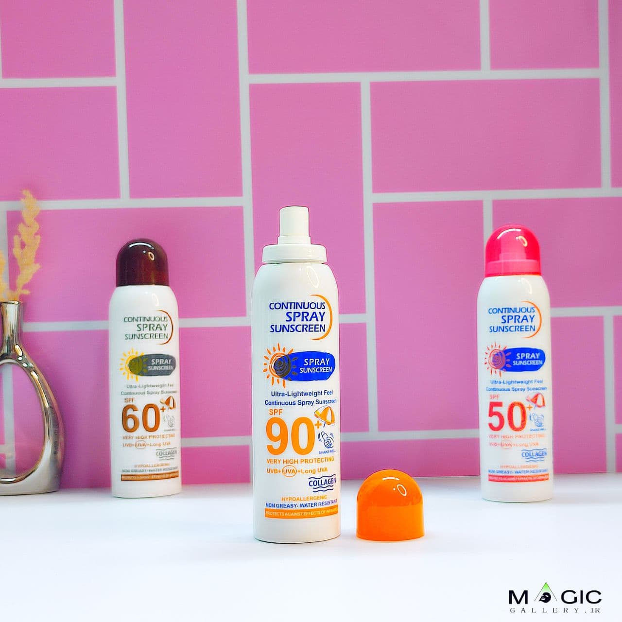 اسپری ضدآفتاب وکالی روشن کننده جوانساز و محافظت از پوست Wokali Sunscreen Spray Spf50 Spf60 Spf90 230Ml